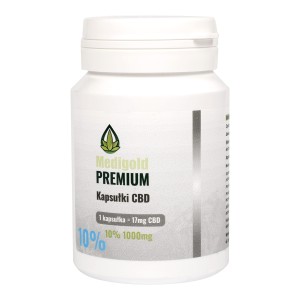  Złoty Olej CBD kapsułki Medigold 10% 60 sztuk 1000mg 